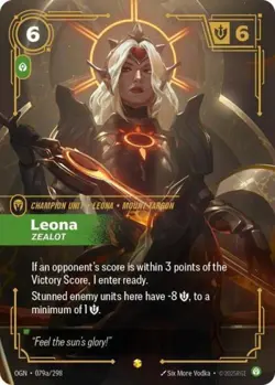 Riftbound Leona Zealot (Alternate Art) NM Foil Origins - Image 1