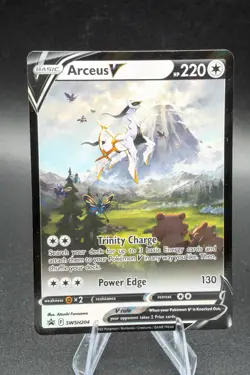 Arceus V SWSH204 Sword & Shield Full Art Black Star Promo Holo Pokemon Card NM - Image 1