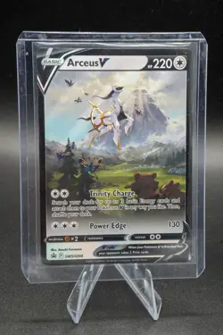 Arceus V SWSH204 Sword & Shield Full Art Black Star Promo Holo Pokemon Card NM - Image 5