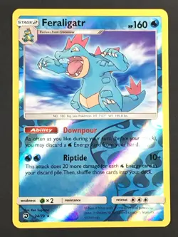 Pokemon TCG Feraligatr 24/70 Dragon Majesty Reverse Holo Rare NM - Image 1
