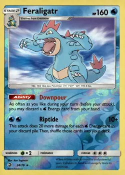 Feraligatr Holo Rare Reverse Holo Dragon Majesty 24/70 Pokemon TCG - Image 1