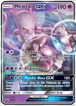 Mewtwo GX - SM196 - Pokemon Sun & Moon Promo Ultra Rare Card NM - Image 1