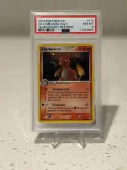 Pokemon Charmeleon Secret Rare Holo ex Team Rocket Returns 110/109 PSA 8 - Image 1