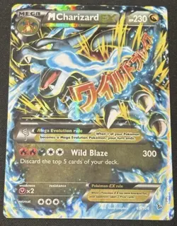 2014 Pokemon Card Mega M Charizard EX 69/106 XY Flashfire Ultra Rare - Image 1