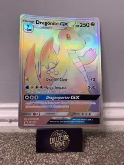 Pokemon TCG Dragonite GX SM156 Jumbo Oversized Rainbow Card - Image 1