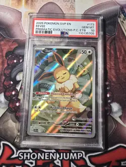 POKEMON PRISMATIC EVOLUTIONS POKEMON CENTER ETB PROMO SVP EN 173 EEVEE PSA 10 - Image 1