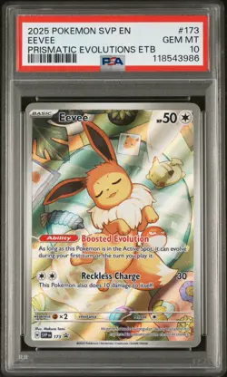 Pokemon Eevee 2025 SVP en 173 ETB Black Star Promo PSA 10 Prismatic Evolutions - Image 1