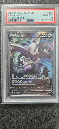 Pokemon Lugia V Silver Tempest Full Alt Art #186 PSA 10 Gem Mint - Image 1