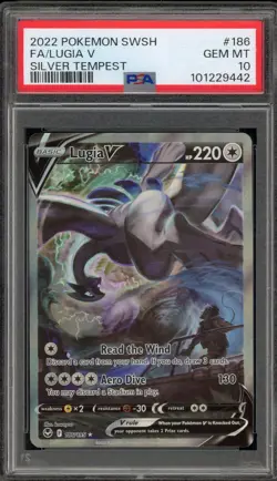 Pokemon Lugia V Silver Tempest Full Alt Art #186 PSA 10 Gem Mint - Image 1