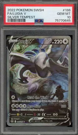 Pokemon Lugia V Silver Tempest Full Alt Art #186 PSA 10 Gem Mint - Image 1