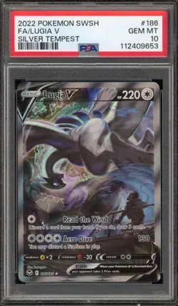 Pokemon Lugia V Silver Tempest Full Alt Art #186 PSA 10 Gem Mint - Image 1