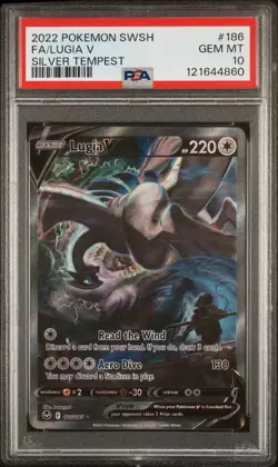 Pokemon Lugia V Silver Tempest Full Alt Art #186 PSA 10 Gem Mint - Image 1