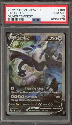 Pokemon Lugia V Silver Tempest Full Alt Art #186 PSA 10 Gem Mint - Image 1