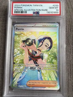PSA-10 Perrin Special Illustration Rare 220/167 Pokemon Card Twilight Masquerade - Image 1