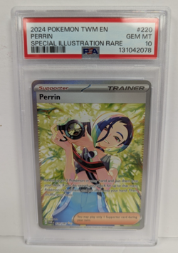 Pokemon Perrin 220/167 Special Illustration Rare Twilight Masquerade Card PSA 10 - Image 1