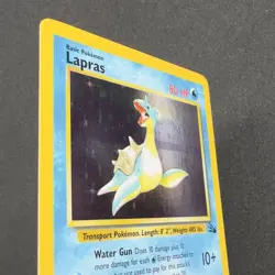 1999 Pokemon Lapras 10/62 Holo Rare Fossil set WOTC Vintage TCG Card Near Mint - Image 3