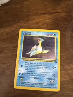 Lapras 10/62 Fossil Set Holo Foil Rare Vintage 1999 MP Pokemon CARD 10/62!!! - Image 1