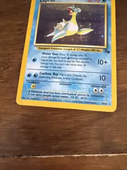 Lapras 10/62 Fossil Set Holo Foil Rare Vintage 1999 MP Pokemon CARD 10/62!!! - Image 3