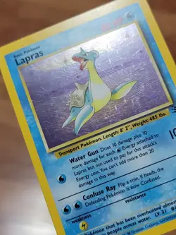 Lapras 10/62 Fossil Set Holo Foil Rare Vintage 1999 LP!* Pokemon CARD - Image 2