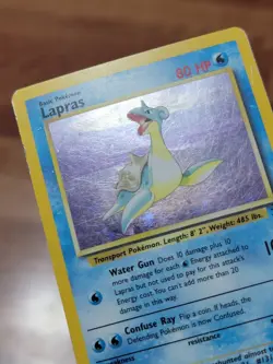 PL! - Lapras 10/62 Fossil Set Holo Foil Rare Vintage 1999 Pokemon CARD - Image 2