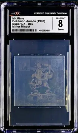 1998 Pokemon Super DX Amada Sticker -D80 MR. MIME - Ghost Rare CGC 8! Rare - Image 1