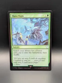 MTG - Three Visits - SURGE FOIL - Sorcery - FIC 315 - NM - Image 1