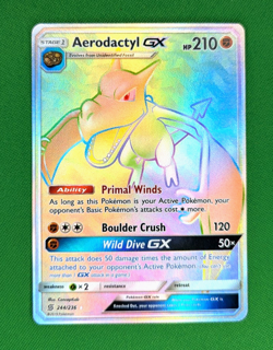 POKEMON TCG - Aerodactyl GX - 244/236 - Unified Minds - Secret Rare - LP - Image 1