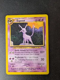 Espeon 20/75 Neo Discovery Non Holo Rare Pokemon Card NM - Image 1