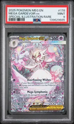 2025 POKEMON MEG EN-MEGA EVOLUTION #178 MEGA GARDEVOIR EX PSA 9 - Image 1