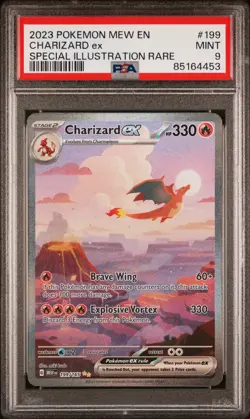 2023 Pokemon 151 Charizard EX #199 Special Illustration Rare PSA 9 MINT - Image 1