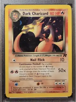 2000 POKEMON TCG TEAM ROCKET 1ST EDITION #4/82 DARK CHARIZARD HOLO - Image 1
