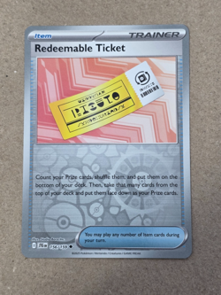 Redeemable Ticket 156/159 Reverse Holo Journey Together Pokemon TCG - Image 1