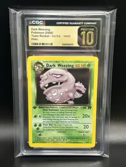 DARK WEEZING Pokemon Card WOTC 1st Edition Team Rocket 14/82 CGC 10 Pristine - Image 1