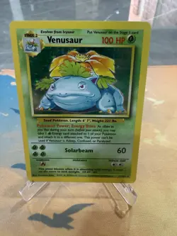 Venusaur 15/102 Holo Rare Base Set Unlimited - VINTAGE WOTC TCG Pokemon Card HP - Image 1