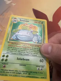 Venusaur 15/102 Holo Rare Base Set Unlimited - VINTAGE WOTC TCG Pokemon Card HP - Image 5