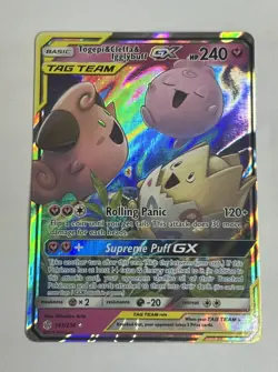 Togepi & Cleffa & Igglybuff GX 143/236 SM Cosmic Eclipse Ultra Rare Pokemon TCG - Image 1