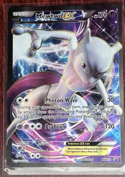 Pokemon Mewtwo EX TCG Full Art Holo Card Promo XY125 Black Star NM - Image 1
