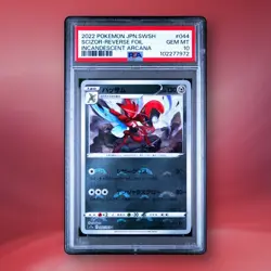 Scizor - PSA 10 - Reverse Holo - Incandescent Arcana s11a Pokemon Card LOW POP - Image 1