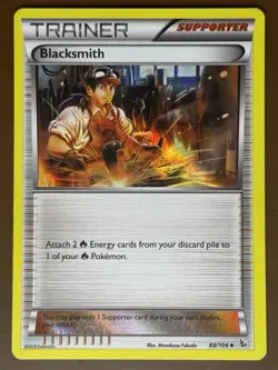 Blacksmith 88/106 Holo XY Flashfire Pokemon Card TCG NM - Image 1