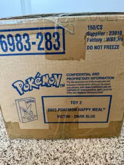 Sealed CASE 2022 McDonald's Happy Meal Factory 150 packs Pokemon Cards Victini - Image 5