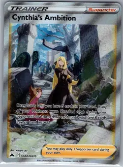 Cynthia's Ambition GG60/GG70 Crown Zenith: Galarian Gallery - Pokemon Card - NM - Image 1