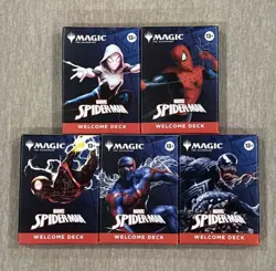5 Pack Magic The Gathering x Spider Man Deck Set Box Comic Con Marvel Card Game - Image 2
