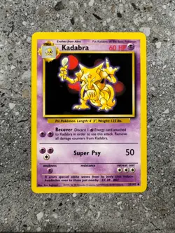 Pokemon TCG Cards Kadabra 32/102 Base Set Uncommon - Image 1