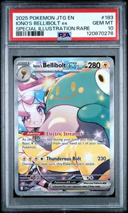 2025 Pokemon Journey Together Iono’s Bellibolt ex #183 SIR Ill. Rare PSA 10 - Image 1