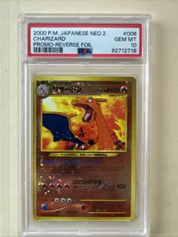 Charizard Pokemon 2000 Japanese Neo Premium File No. 06 PSA 10 - Image 1