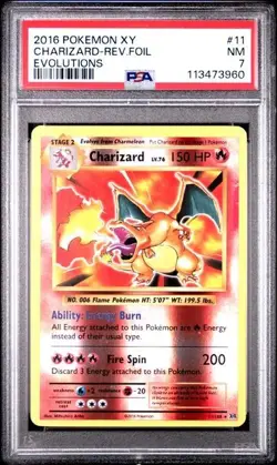2016 Pokemon XY Evolutions - Charizard Reverse Holo #11 - PSA 7 - Image 1