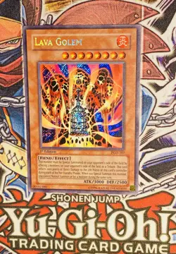 Yu-Gi-Oh! LAVA GOLEM PGD-107 Secret Rare 1st Edition VINTAGE PHARAONIC 2003 LP - Image 1