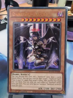 YuGiOh! Darklord Ixchel MAGO-EN106 Gold Text Rare 1st Ed - Image 1