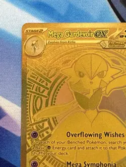 Mega Gardevoir EX 187/132 Mega Gold Hyper Rare Pokemon TCG NM - Ink Spot Error* - Image 2
