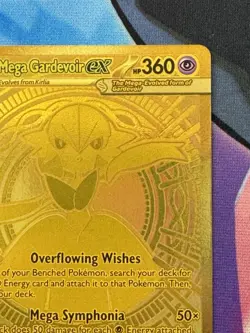 Mega Gardevoir EX 187/132 Mega Gold Hyper Rare Pokemon TCG NM - Ink Spot Error* - Image 3